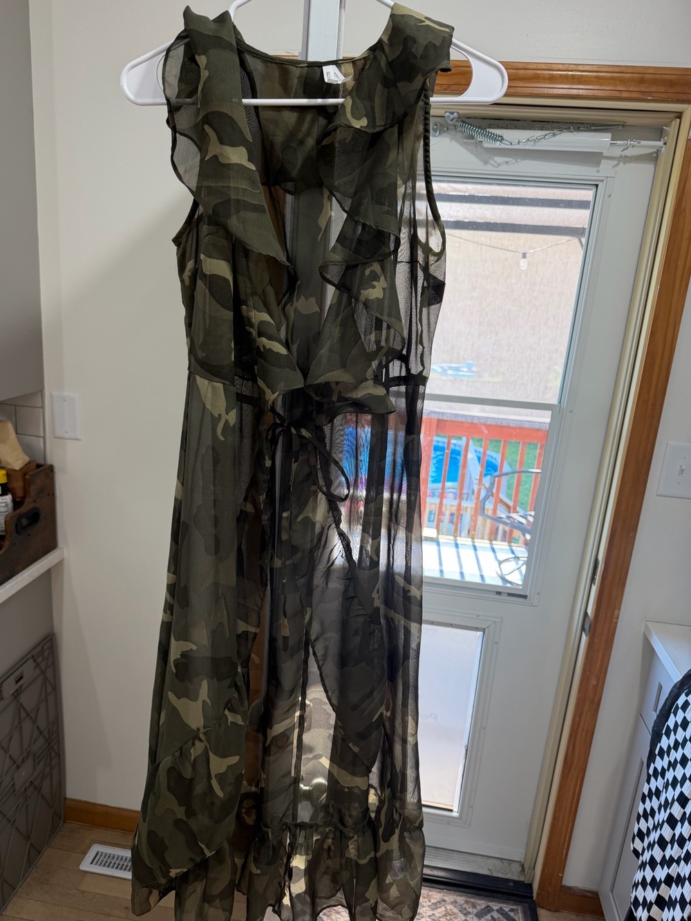 Live 4 Truth Sheer Camo Maxi Dress in Olive and Khaki
